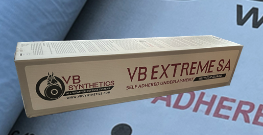 Photo of VB Extreme Self-Adhesive synthetic roof underlayment available at Metalformers Inc in Tennessee